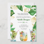 5OTH誕生日カクテルパーティーお祝い 招待状 (正面)