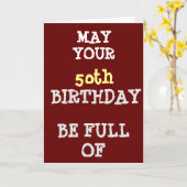 **5Oth**アドバイスの誕生日 カード (黄色い花)