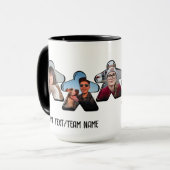 5Pフォトミカスタムュルボードゲームグループ マグカップ (正面左)