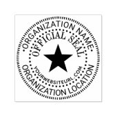 5Ptスター一般カスタム的公式シール名場所URL セルフインキングスタンプ (デザイン)