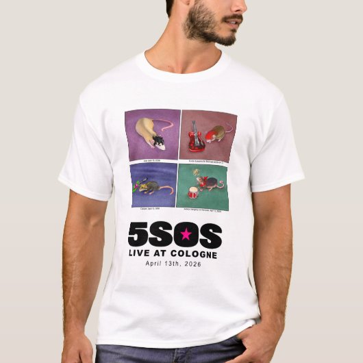5SOSの楽曲を演奏するTシャツ Tシャツ (正面)
