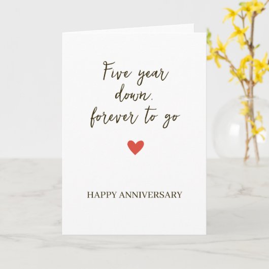 5st Anniversary – Five Year Down Forever to Go カード (黄色い花)