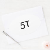 5T ベビー小売衣料サイズ 楕円形シール (封筒)