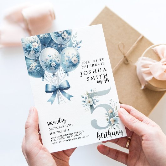 5thお洒落ボーイズ誕生日 招待状