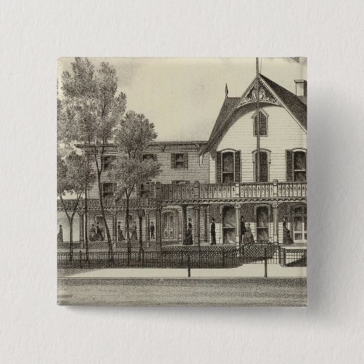 5thアベニューハウス海ビーチ, NJ 缶バッジ (正面)