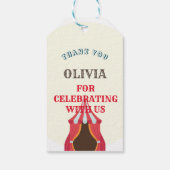 5thバースデーパーティーサーカステーマありがとう ギフトタグ (裏面)