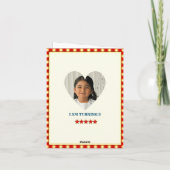 5thバースデーパーティーサーカステーマフォトコラージュ 招待状 (裏面)