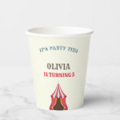 5thバースデーパーティーサーカステーマフォトコラージュ 紙コップ (正面)