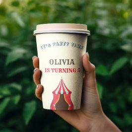 5thバースデーパーティーサーカステーマフォトコラージュ 紙コップ