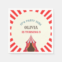 5thバースデーパーティーサーカステーマ スタンダードカクテルナプキン