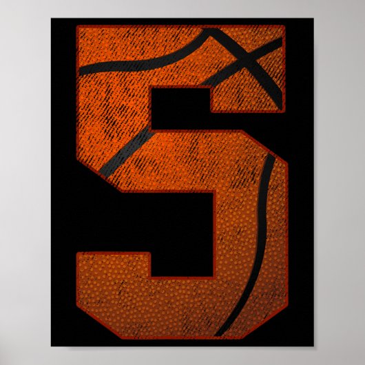 5thバースデーパーティー5歳Bysketbyll誕生日 ポスター (正面)