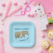 5thパーソナライズされたホイールRVキャンプ紙プレート ペーパープレート (パーティー)