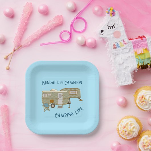5thパーソナライズされたホイールRVキャンプ紙プレート ペーパープレート (パーティー)