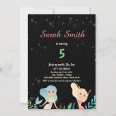 5thブロンドマーメイド誕生日招待状 招待状 (正面)