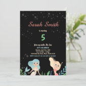 5thブロンドマーメイド誕生日招待状 招待状 (スタンド正面)