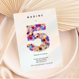 5thミニマル誕生日招待状シエレガントックスタイル 招待状