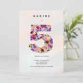 5thミニマル誕生日招待状シエレガントックスタイル 招待状 (スタンド正面)