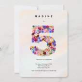 5thミニマル誕生日招待状シエレガントックスタイル 招待状 (正面)