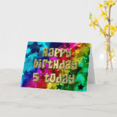 5th明るい星の誕生日カード カード (黄色い花)