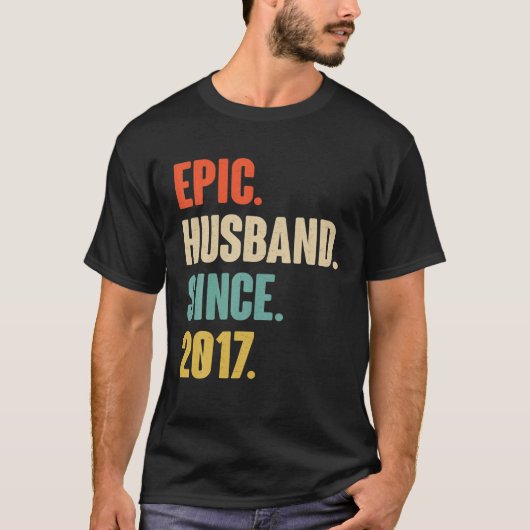 5th結婚のエピック夫Sへのアニバーサリー・ギフト Tシャツ (正面)