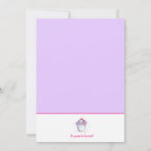 5th誕生日カップケーキベーキングパーティー写真 招待状 (裏面)