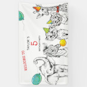 5th誕生日パーティーのバナー。 横断幕 (縦)