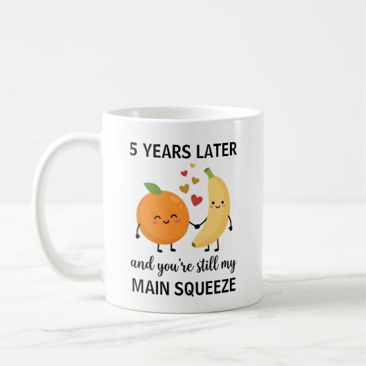 5th Anniversary Coffee Cup Fruit Anniversary コーヒーマグカップ (左)