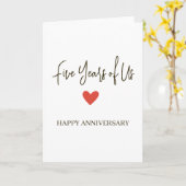 5th Anniversary – Five Years of Us カード (黄色い花)