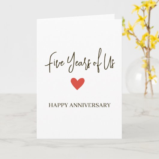 5th Anniversary – Five Years of Us カード (黄色い花)