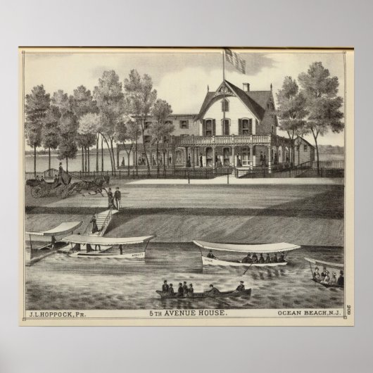 5th Avenue House,海ビーチ, NJ ポスター (正面)