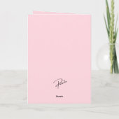 5th Birthday 3 Picture Collage Gold Pink Hearts カード (裏面)