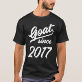 5th Birthday 5 Years Old Goat Since 2017 Tシャツ (正面)