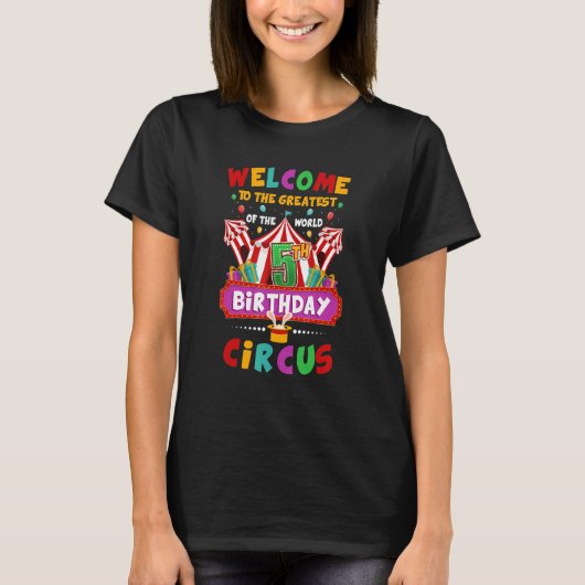5th Birthday Circus Greatest Birthday Kids Carniva Tシャツ (正面)