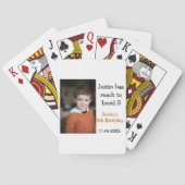 5th birthday game on boy photo name modern date  トランプ (裏面)