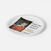 5th birthday game on boy photo name modern date  ペーパープレート (アングル)