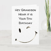 ***5th BIRTHDAY GRANDSON*** Card カード (正面)