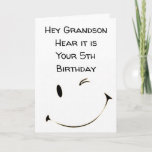 ***5th BIRTHDAY GRANDSON*** Card カード<br><div class="desc">HOPE THAT YOUR BIRTHDAY ****IS AS SPECIAL AS YOU ARE**** THANK YOU FOR STOPPING BY 1 OF MY 8 STORES AND REMEMBER YOU CAN CHANGE THE VERSE INSIDE AND OUT!!!!!</div>