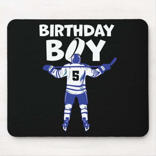 5th Birthday Ice Hockey Boy 5 Year Old Hockey Play マウスパッド (正面)