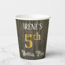 5th Birthday Party — フェイク金ゴールド&ウッドフェイク・ルックス