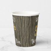 5th Birthday Party — フェイク金ゴールド&ウッドフェイク・ルックス 紙コップ (右)