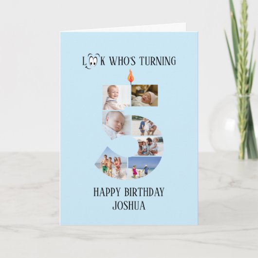 5th Birthday Photo Card カード (正面)