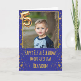 5th Birthday Photo Card カード