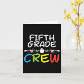 5th Fifth Grade Crew First Day Of School Boys Girl カード (黄色い花)