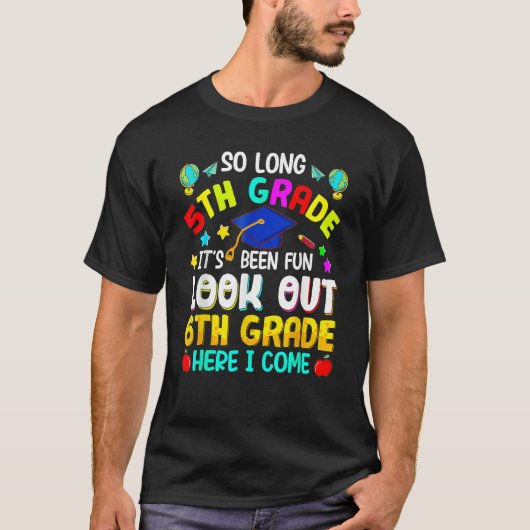 5th Grade 6th Here I Come First Day Back To School Tシャツ (正面)