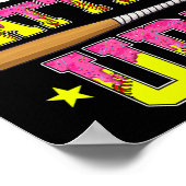 5th Grade Butter Up Softll Ice Cream Drip Ck To Sc ポスター (角)