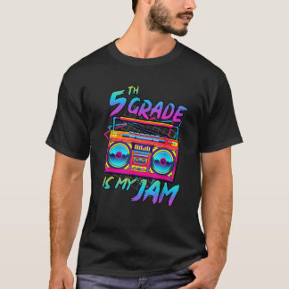5th Grade Is My Jam First Day Of School Funny Retr Tシャツ