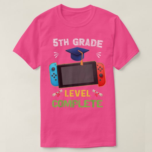 5th grade Level Complete Graduation gaming class 2 Tシャツ (デザイン正面)