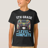 5th Grade Level Complete Last Day Of School Gamer Tシャツ (正面)