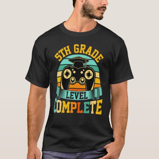 5th Grade Level Complete  Video Gaming Gamer Gradu Tシャツ (正面)