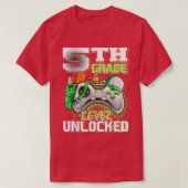 5th Grade Level Unlocked Funny Back To School Vide Tシャツ (デザイン正面)